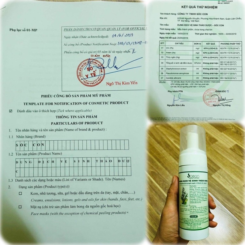 DUNG DỊCH VỆ SINH THẢO DƯỢC SÓC CON