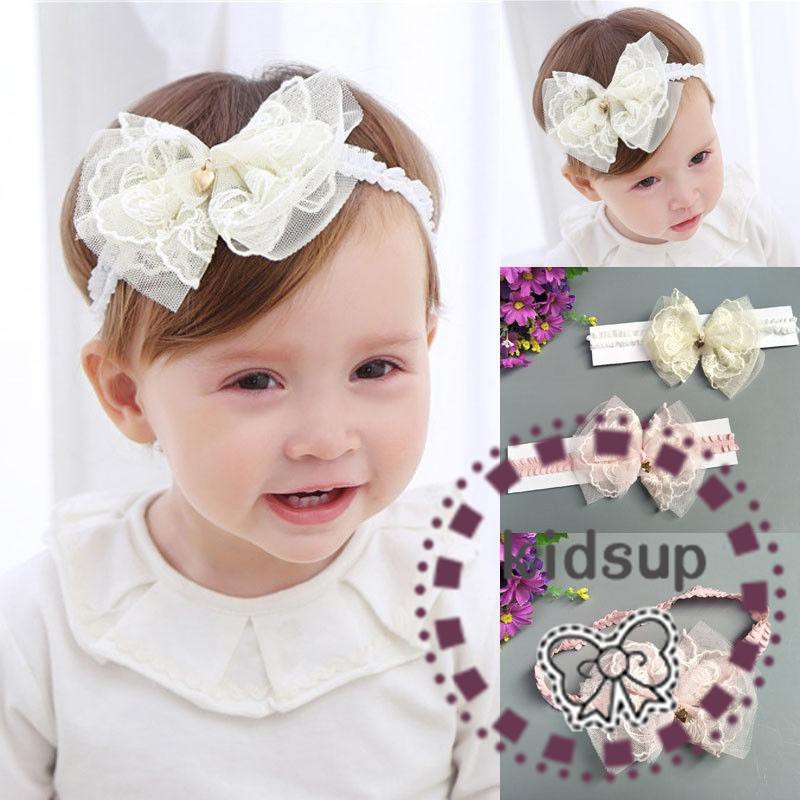 Băng đô dành cho bé gái tập đi gắn hoa