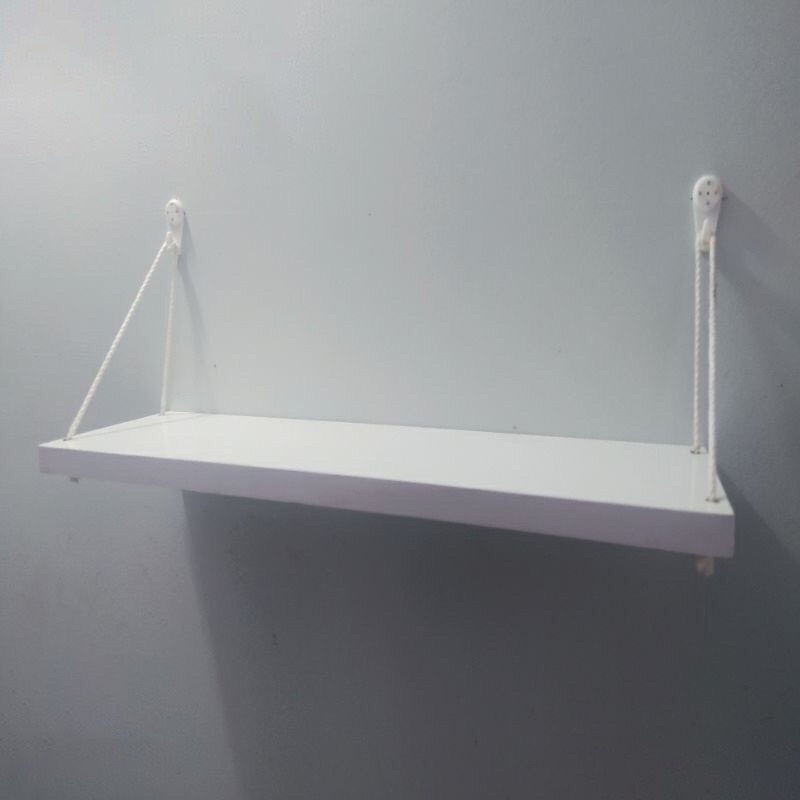 Kệ treo tường trang trí Decor chất liệu Gỗ Thông Kèm Dây Thừng