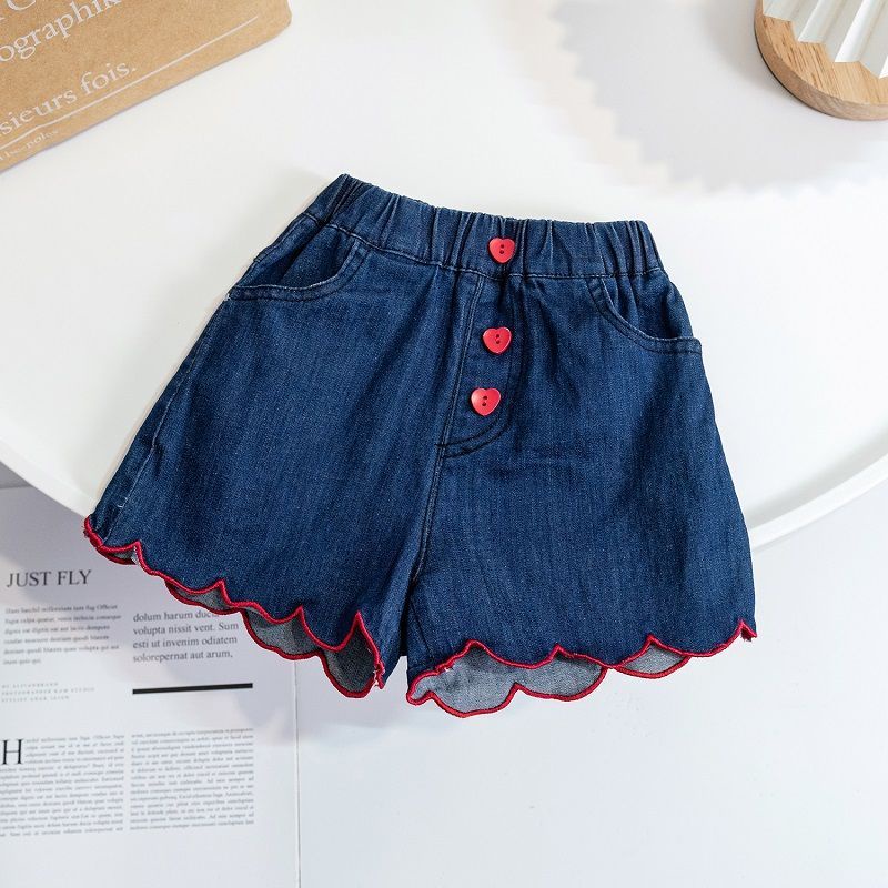 Quần Short Denim Phong Cách Hàn Quốc Nhật Bản Mới 2022 Dễ Phối Đồ Cho Bé Gái