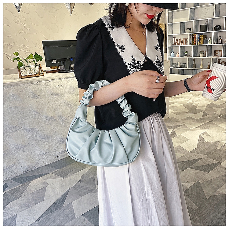 Túi Xách JASMIN NOIR Đeo Vai Màu Sắc Ngọt Ngào Thiết Kế Nhún Xếp Ly Thời Trang Cho Nữ