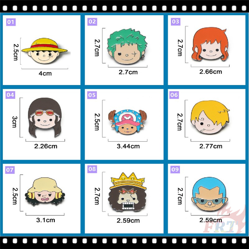 ★ Ghim Cài Áo Hình Nhân Vật Luffy / Zoro / Nami / Robin / Chopper / Sanji / Usopp / Brook / Franky Trong One Piece ★ 1 Huy Hiệu Cài Áo Hình Ba Lô Thời Trang