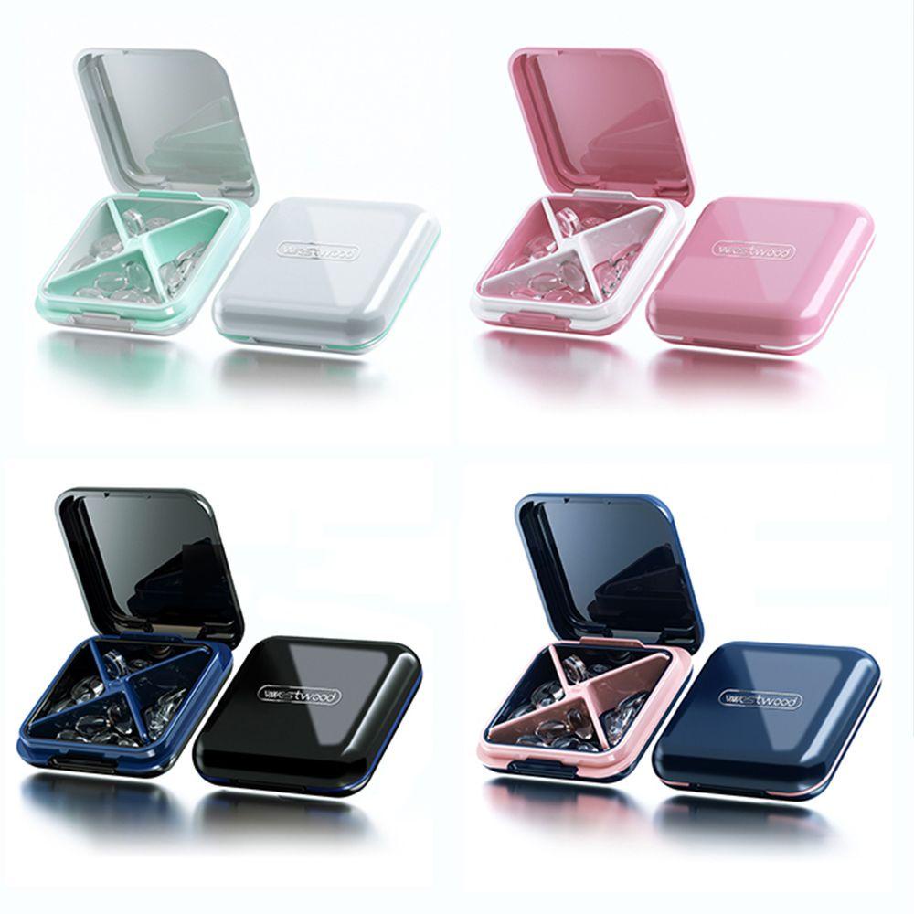 Hộp Đựng Thuốc Chia 4 Ngăn Mini Chống Thấm Nước Tiện Dụng Mang Theo Du Lịch