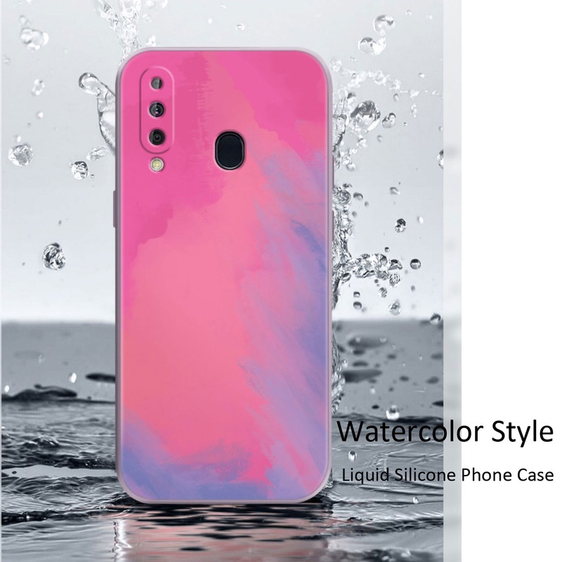 Ốp điện thoại silicone mềm chống sốc in hình tranh màu nước cho Samsung S10 Note 10 Plus Lite S20 S21 Fe