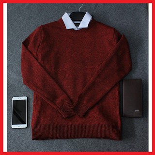 SALE OFF Áo len tiêu nam màu đỏ đô
