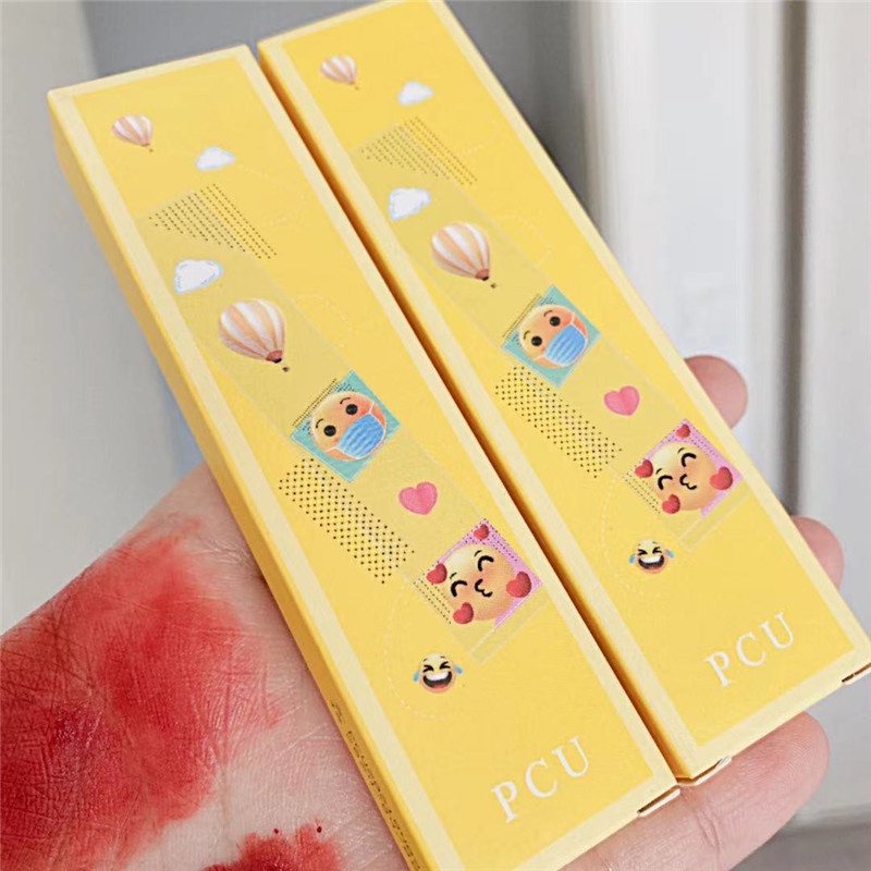 [Hàng mới về] Son kem lì ABPOPA PCU® mềm mại chống thấm nước thiết kế vỏ hình Emoji dễ thương