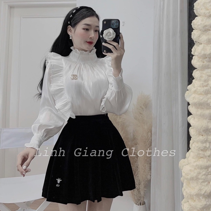Áo sơ mi lụa bèo kèm tag loại 1( ảnh thật)