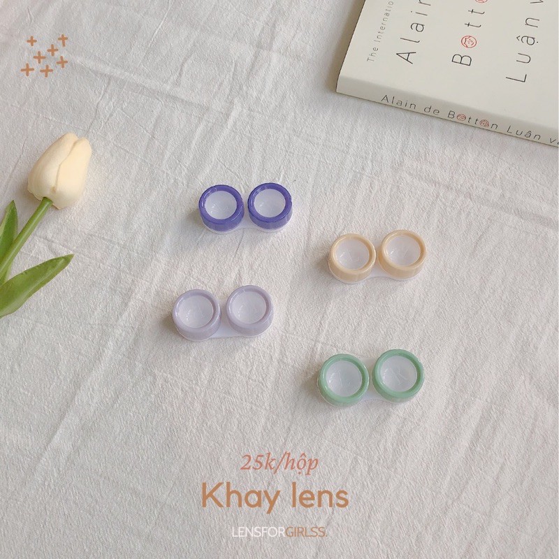 Hộp đựng lens BRUNCH phiên bản màu Pastel - khay trong