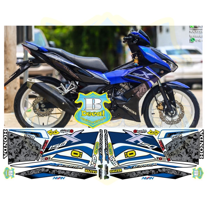 ( Quí khách vui lòng mang ra tiệm cho thợ dán ) Tem winner X xanh đen ntn