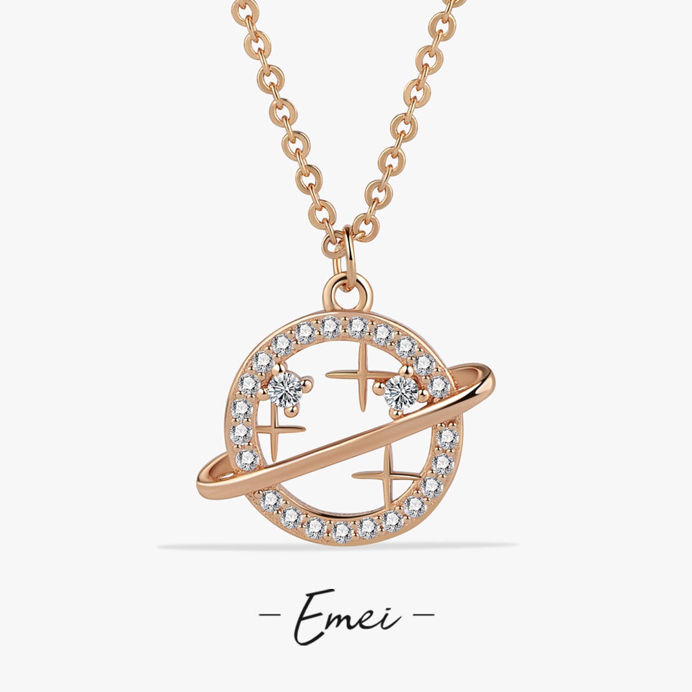 Vòng cổ Mặt Hình Hành Tinh Đính Đá Sang Trọng Cho Nữ