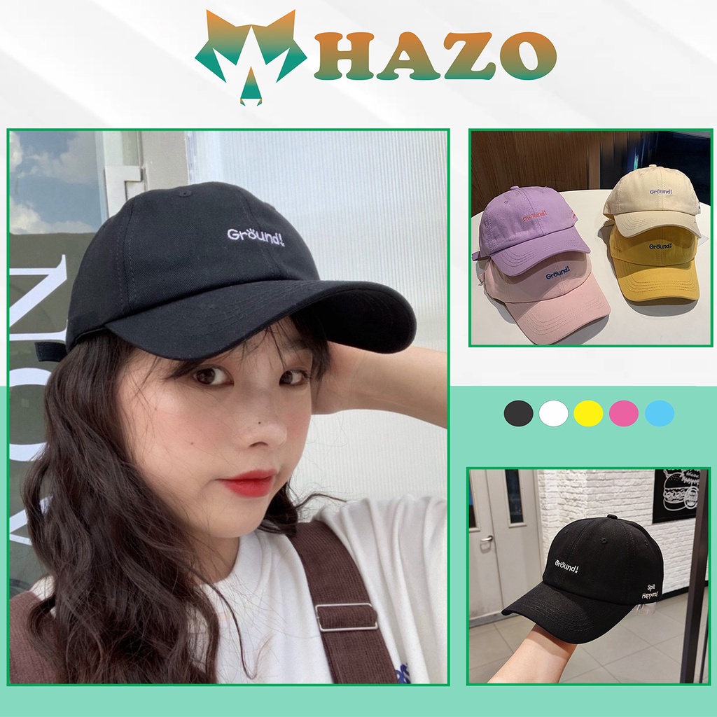 Mũ Lưỡi Trai Nón Kết Thêu Chữ Ground And Butter Phong Cách Ulzzang Form Unisex Nam Nữ - Hazo