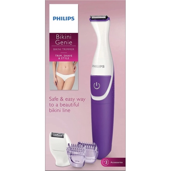 Máy cắt tỉa làm sạch Bikini Philips BikiniGenie Trimmer BRT383/50 USA