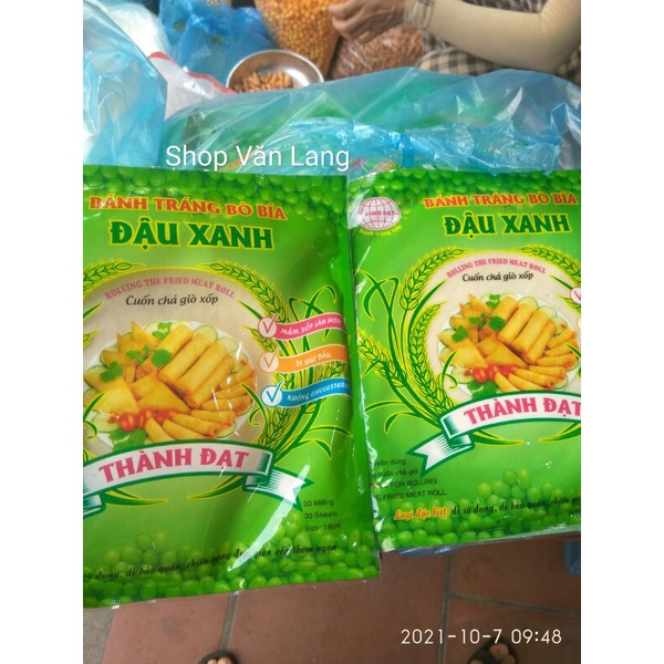 Bánh tráng bò bía đậu xanh cuốn chả giò xốp