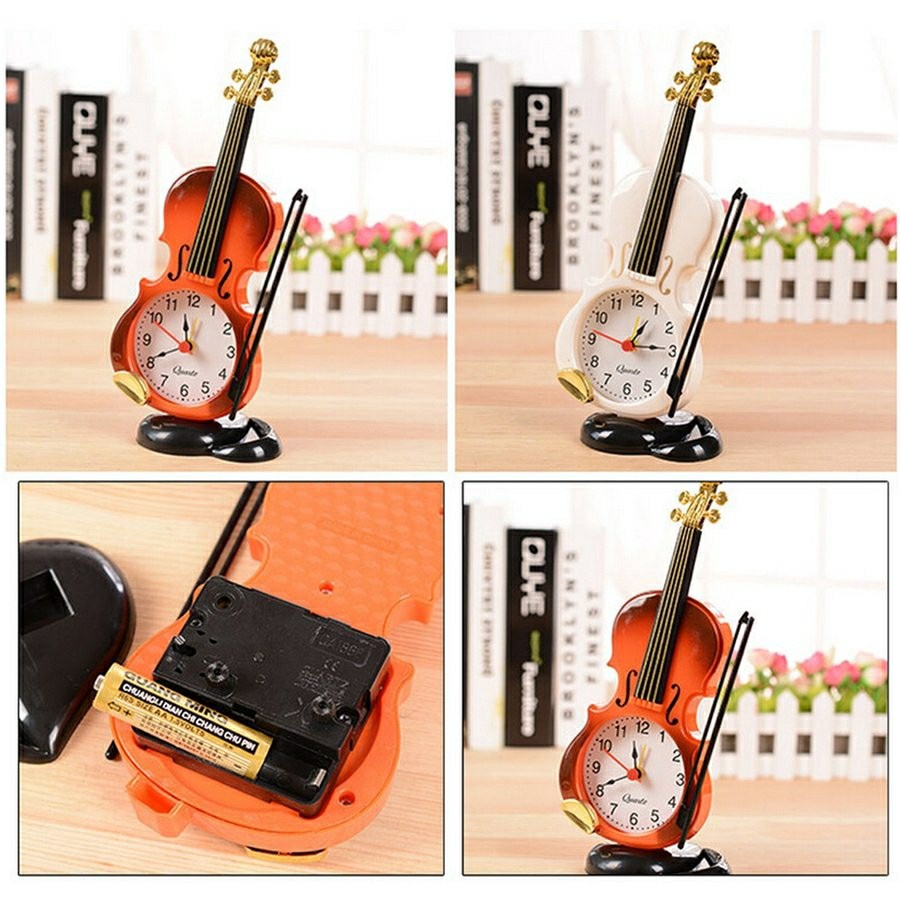 MVP2320 Đồng hồ báo thức để bàn hình cây đàn violin sáng tạo