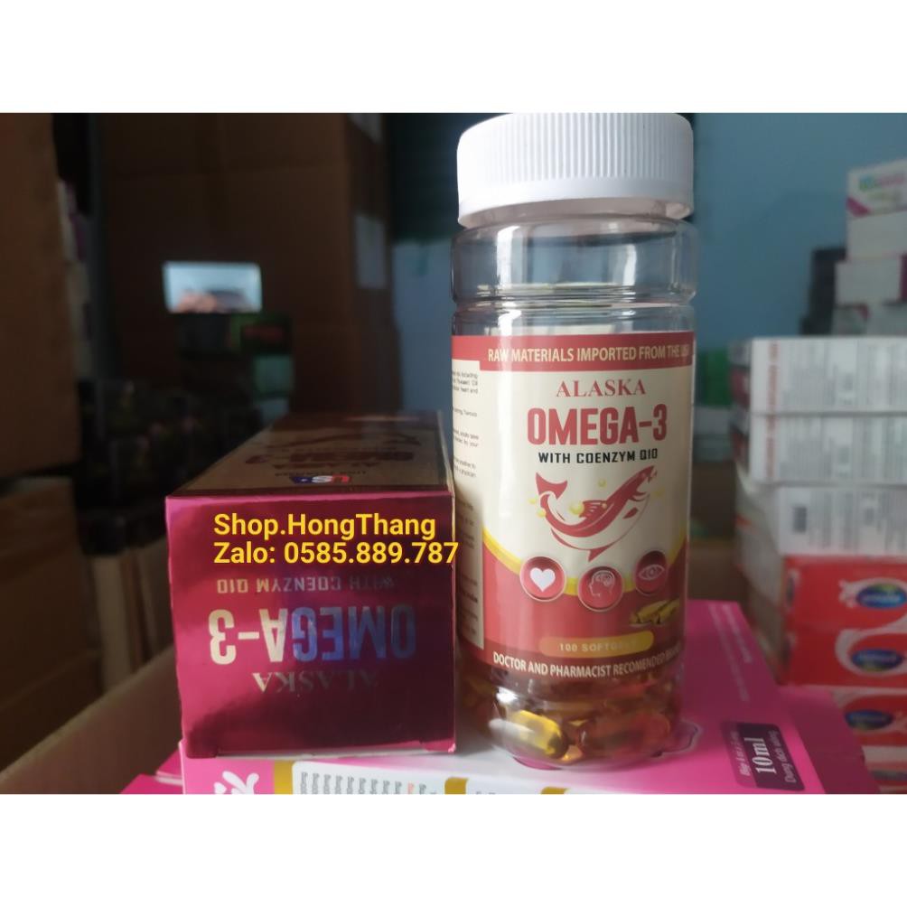 Dầu Cá Alaska Omega 3 (100 viên) - Bổ Não, Tăng Cường Thị Lực, Giảm Nguy Cơ Mắc Bệnh Tim Mạch