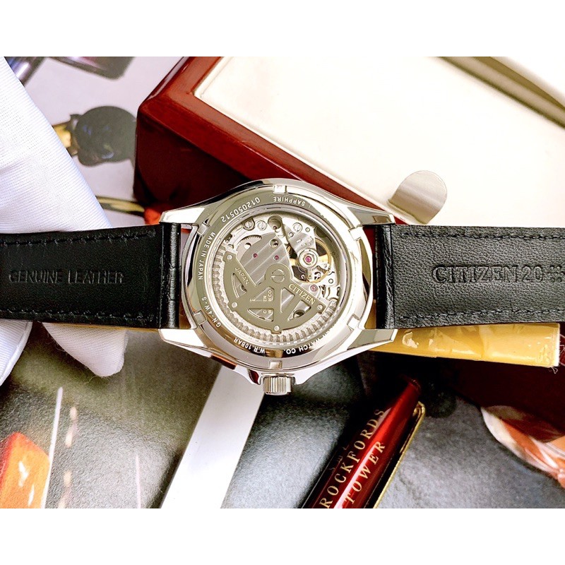 Đồng hồ Nam Citizen Automatic NP1010-01L Size 40mm Dây Da Kính Sapphire BH 1 năm