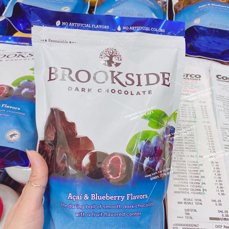 Socola Brookside việt quất Dark Chocolate Blueberry hàng bay air