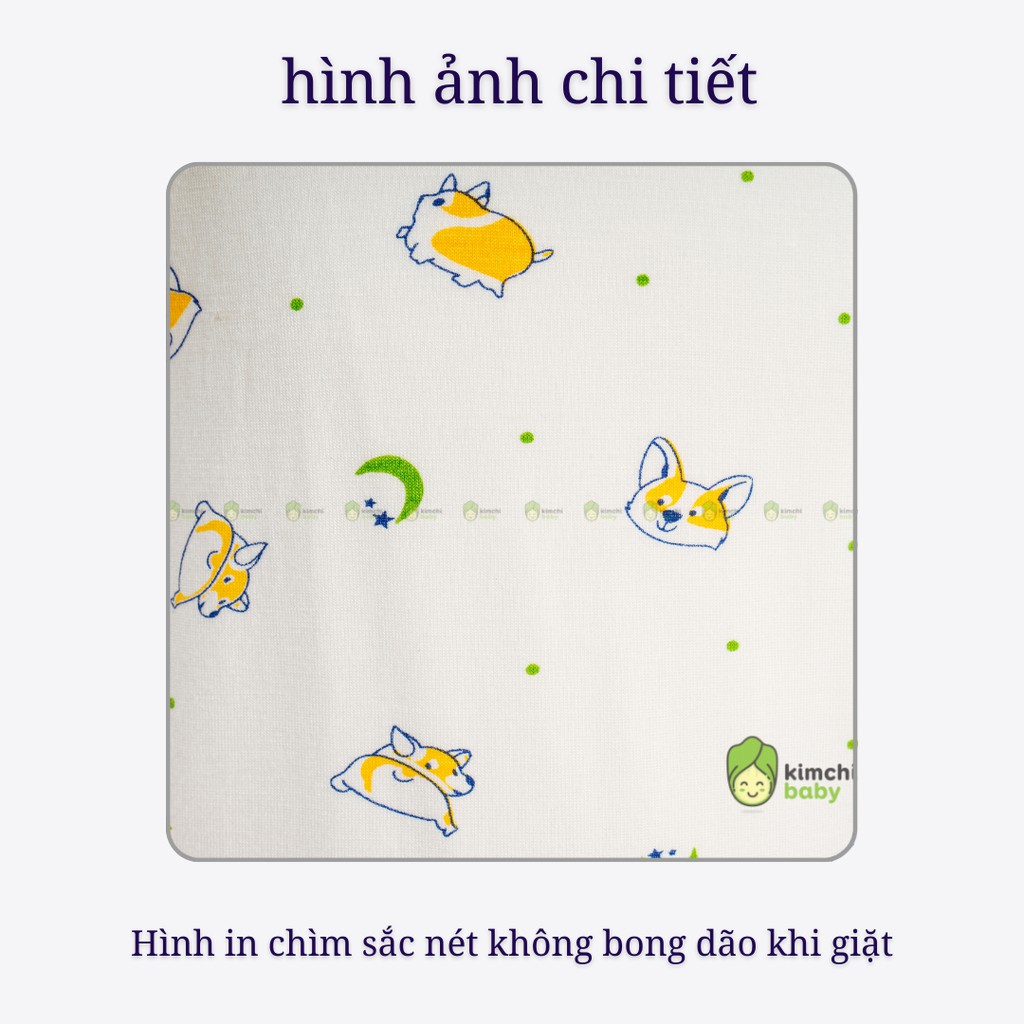 Đồ Bộ Bé Trai, Bé Gái Minky Mom Vải Thun Lạnh Cún Con Phối Viền, Bộ Dài Tay Cho Bé Mặc Thu Đông MKMTD2140