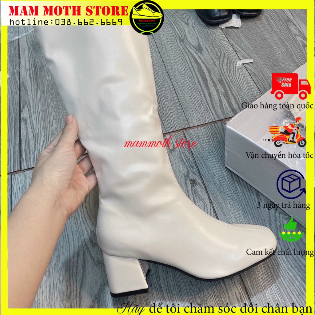 [Mã 252FASHIONSALE giảm 12% đơn 99K] Boot đùi, bốt nữ khóa sườn,hàng quảng châu cao cấp đủ size nữ shop MAMMOTH