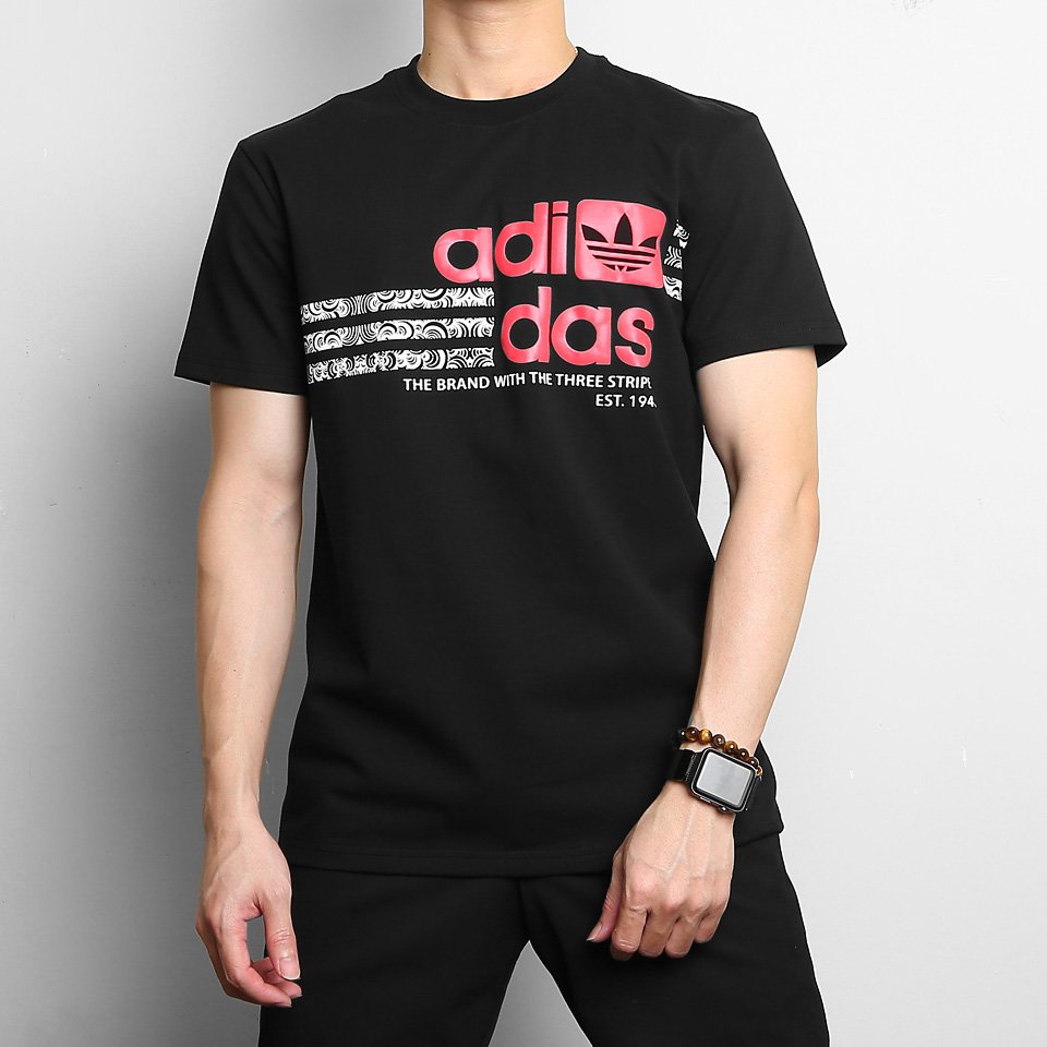 Áo thun nam ADD-054 chữ in nổi vải cotton đẹp