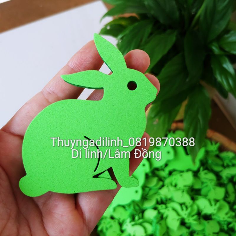 Lô tô toán hình con thỏ mút xốp 5 ly mầm non