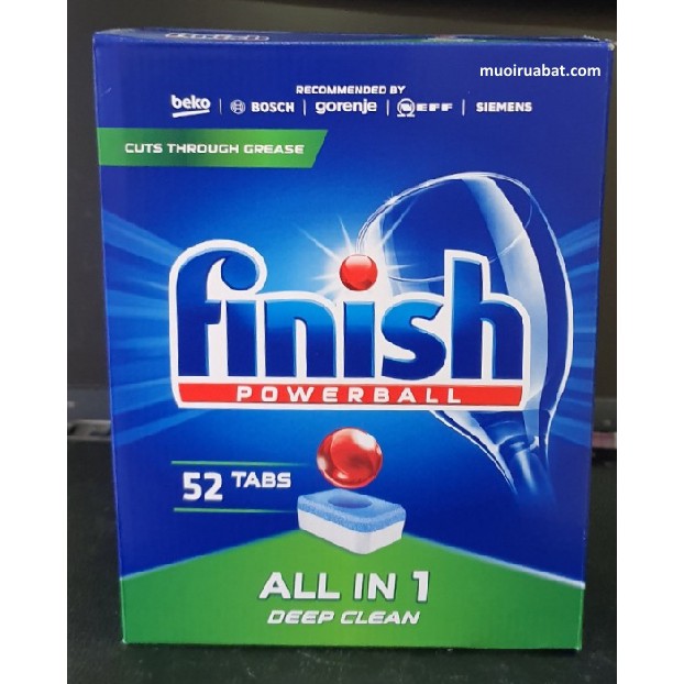 viên rửa bát Finish HỘP 52 ,HỘP 60 viên Hàng Đức