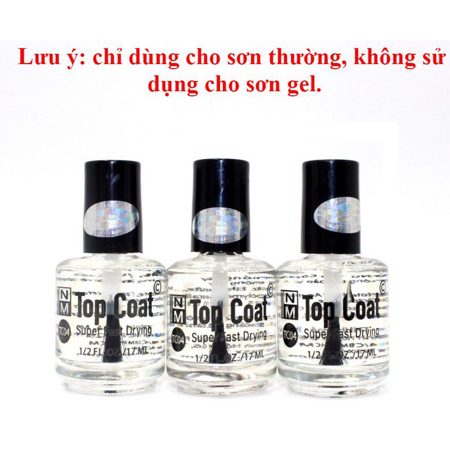 Sơn bóng móng topcoat nhanh khô, bóng không lem