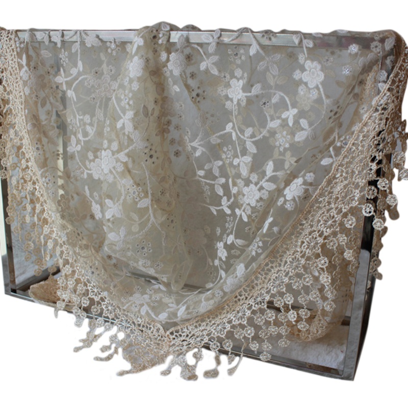 Youyo Khăn Choàng Ren Mỏng Hình Tam Giác In Hoa Cho Nhà Thờ Mantilla
