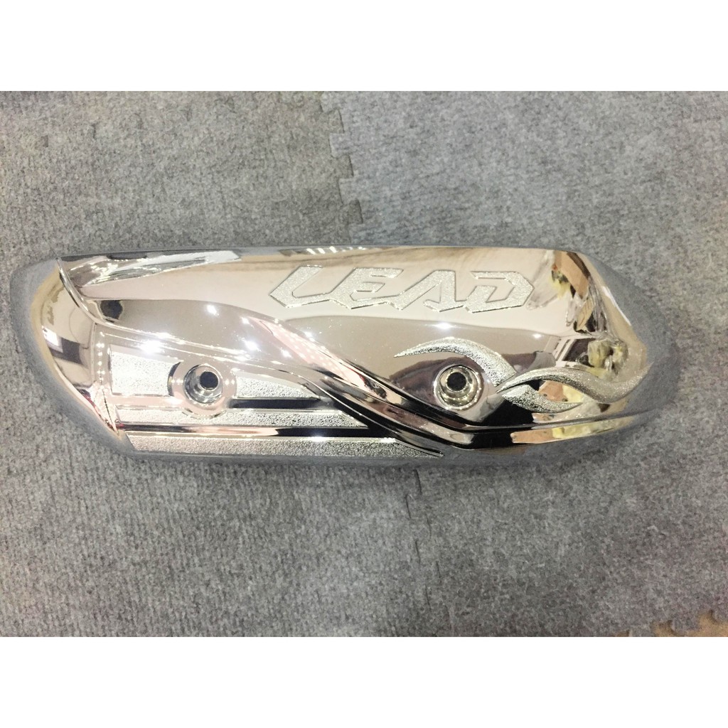 (BH 12 Tháng)Combo 5 món chụp ốp mạ crome Lead 2018: Bầu gió, quạt gió, ốp pô, mõm mỏ dè, đuôi dè.