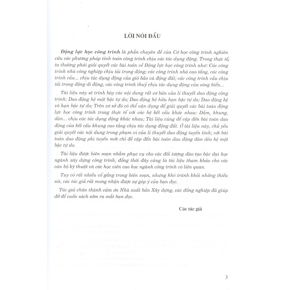 Sách - Động Lực Học Công Trình