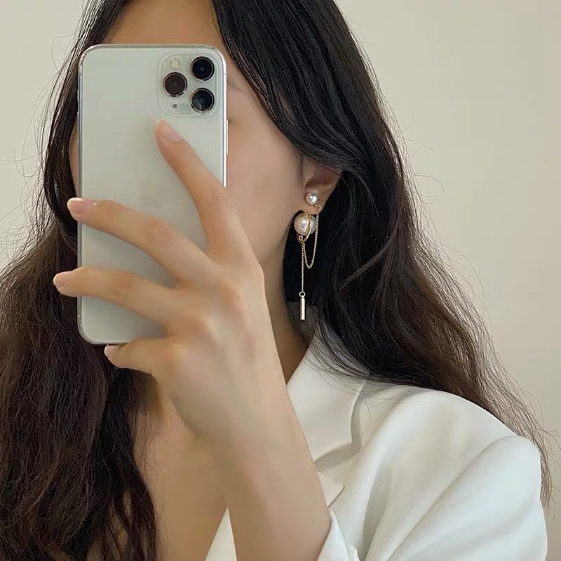 Khuyên tai đính hạt phong cách Hàn - Maben