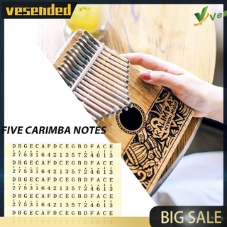 5x Thumb Piano Âm Nhạc Cân Dán Kalimba Dán Phần Nhạc Cụ