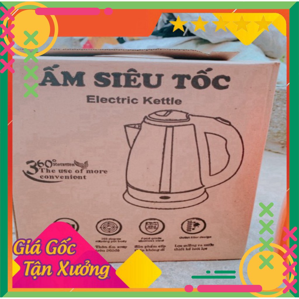 Ấm đun nước siêu tốc màu 2 lớp ELECTRIC 1.8L