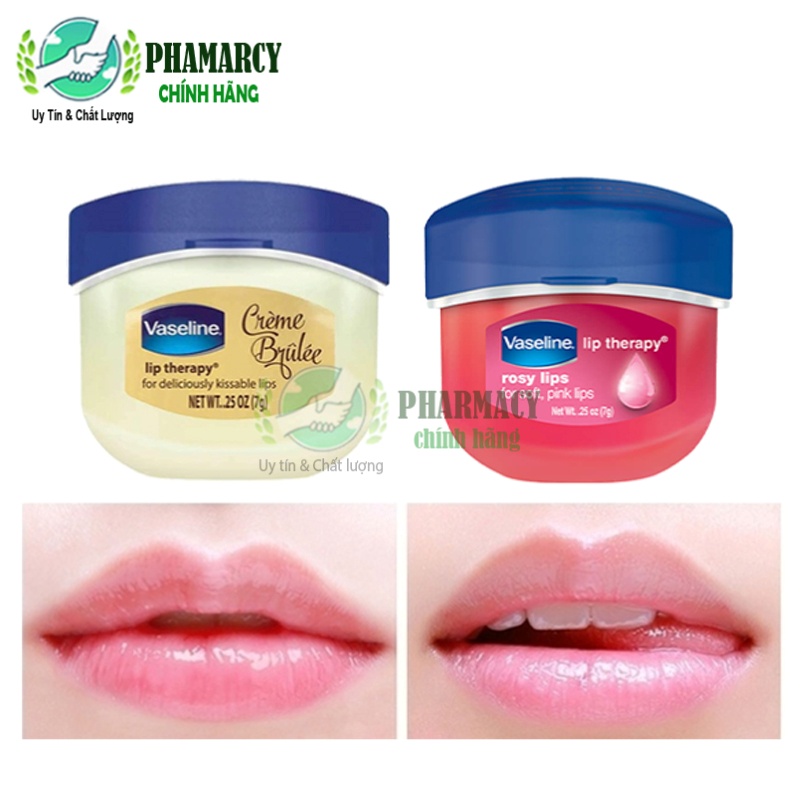 Vaseline Sáp dưỡng ẩm môi Vaseline Cấp Ẩm Làm Mềm Mịn Môi, 7g