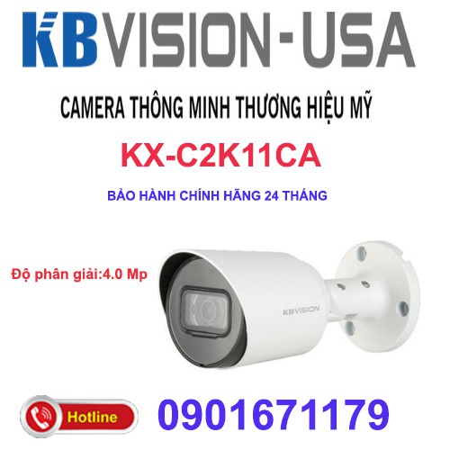 Camera HDCVI hồng ngoại 4.0 Megapixel KBVISION KX-C2K11CA