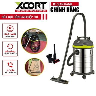 Máy hút bụi công nghiệp 30l xcort chức năng hút bụi khô và ướt tặng kèm phụ kiện