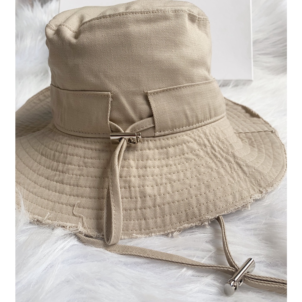 Mũ bucket nón tai bèo chống nắng in chữ JACQUEMUS chất lượng cao, hàng có sẵn
