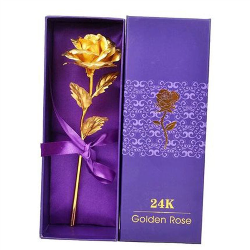 Quà tặng sinh nhật giáng sáng tạo cho bạn nam và nữ, gái, cô giáo mẹ Hoa hồng ng Bó hoa lá ng 24K