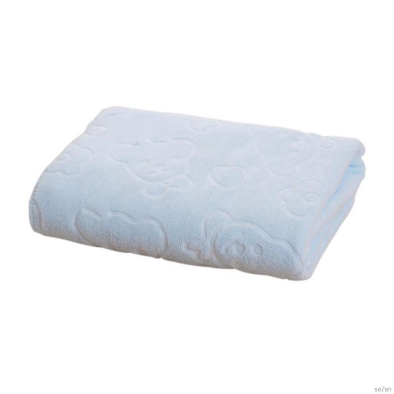 Se7en 70*140CM cotton children's embossed bear bath towel holding blanket