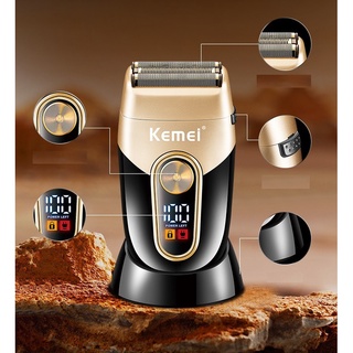 Máy cạo râu kiêm cạo khô fade tóc kemei km 3209