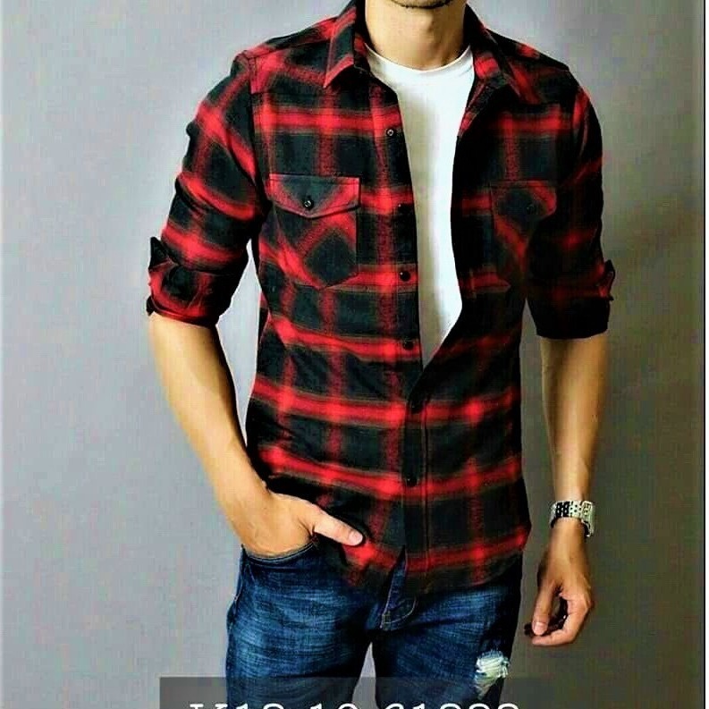 Áo Sơ Mi Nam Khoác Ngoài Kẻ Dài Tay Chất Vải Cao Cấp | BigBuy360 - bigbuy360.vn