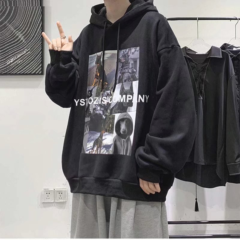 Áo hoodie nỉ bông Love Wins thu đông phong cách ulzzang hiphop dành cho unisex dáng rộng