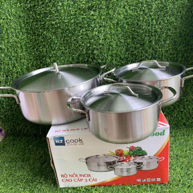 Bộ nồi 3 cái hkm sữa Nutifood thương hiệu H.T Cook