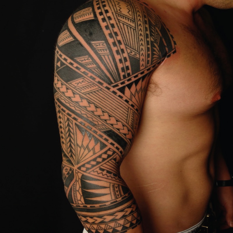 Miếng Dán Hình Xăm Tạm Thời Samoan Aryan Phong Cách Âu Mỹ