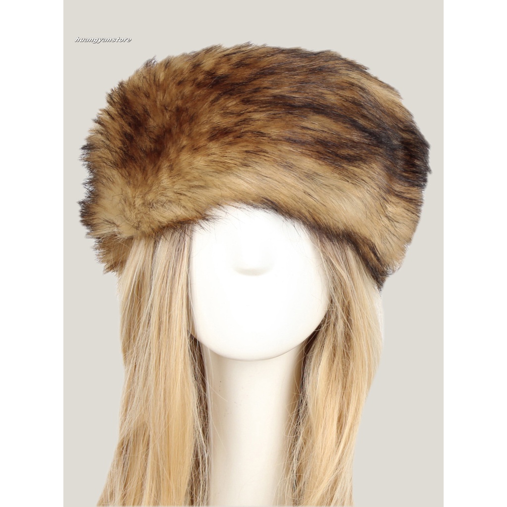 HY| Mũ trùm đầu phối lông mềm mại thân thiện với làn da thời thượng cho nữ