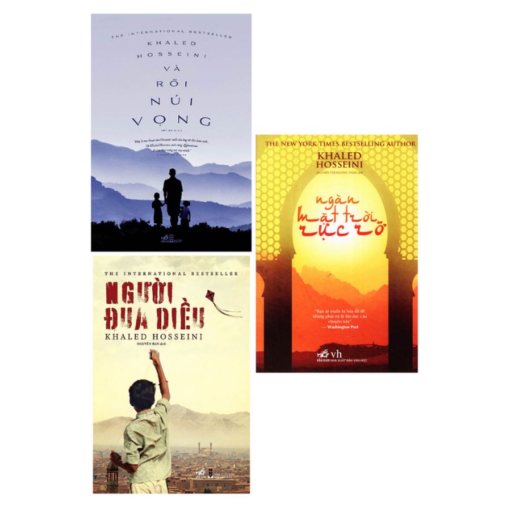 Sách - Combo 3 Cuốn Khaled Hosseini: Và Rồi Núi Vọng + Người Đua Diều + Ngàn Mặt Trời Rực Rỡ