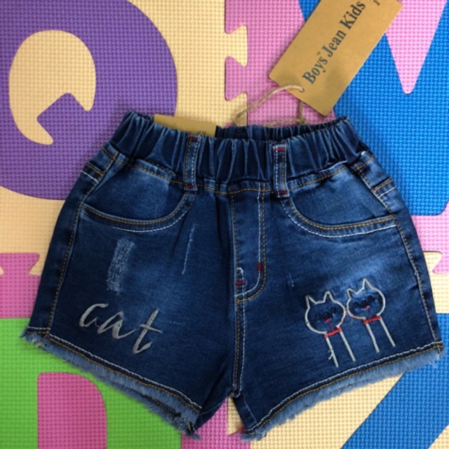 Quần short jeans cho bé gái