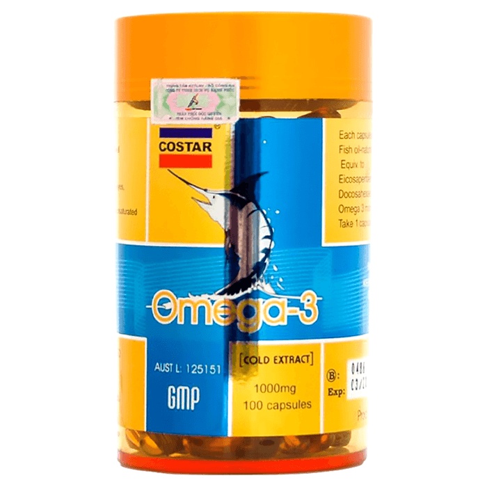 Dầu cá Omega 3 Costar Úc 1000mg 365 viên | TẶNG: 1 Hộp Omega 3 Costar loại 100 viên & 1 Hộp Shark Cartilage Costar 120 v