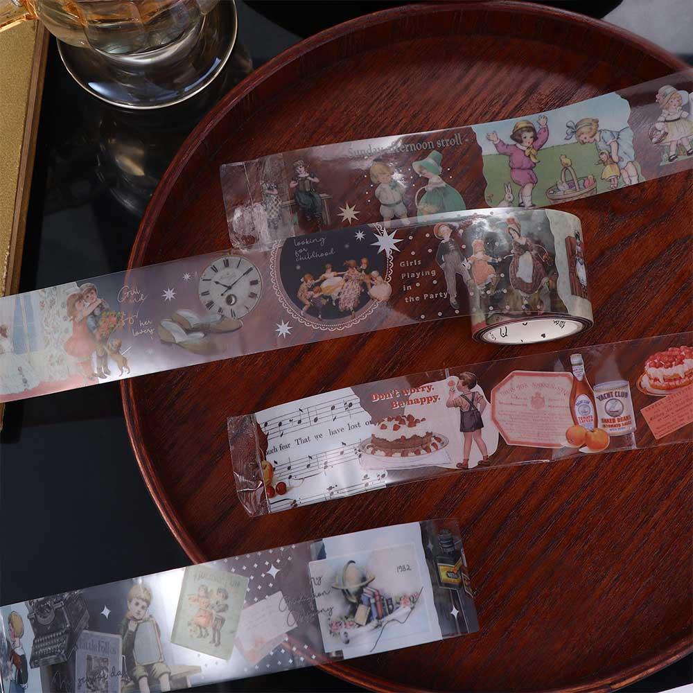 PEWANY Băng Keo Dán Trang Trí Sổ Tay / Nhật Ký Phong Cách Vintage