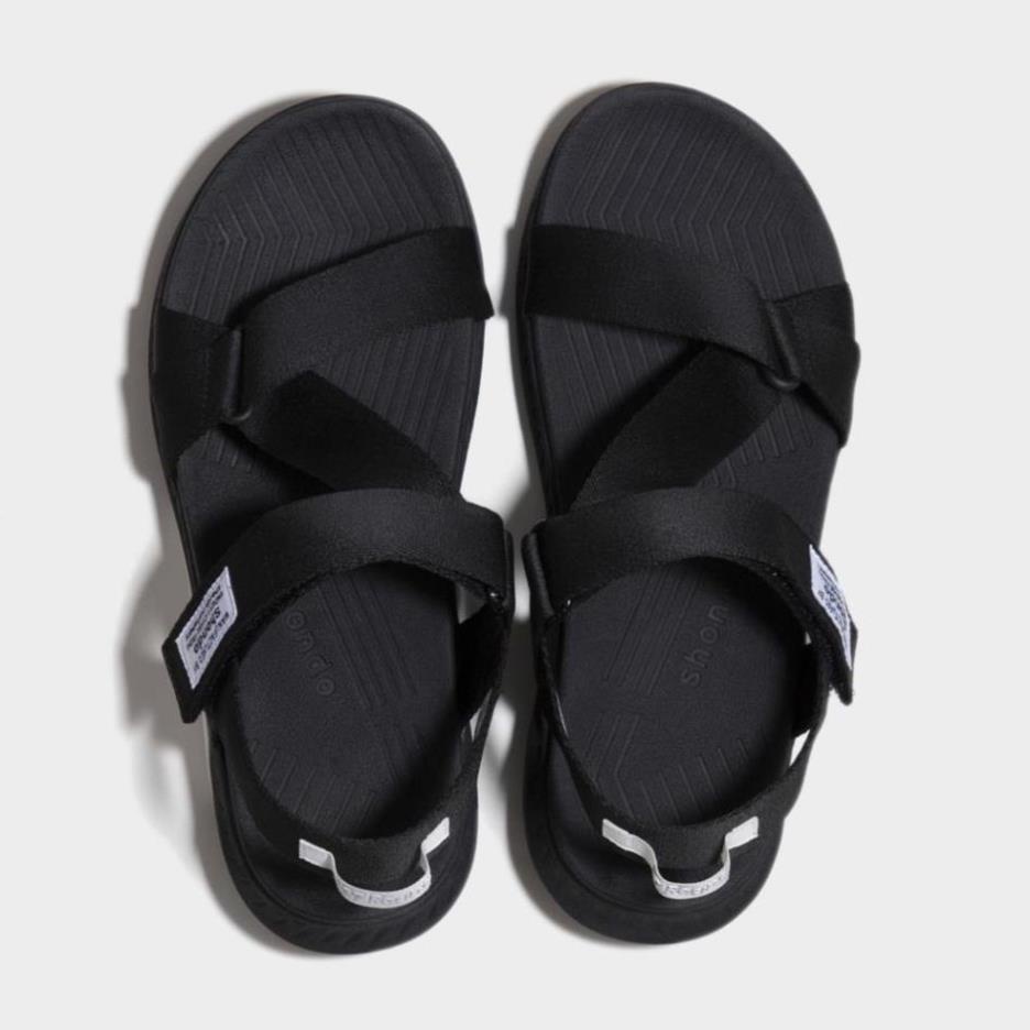 Giày sandal Shondo F7 nam nữ đi học đế cao đen fulll F7R1010 . 📇 ,